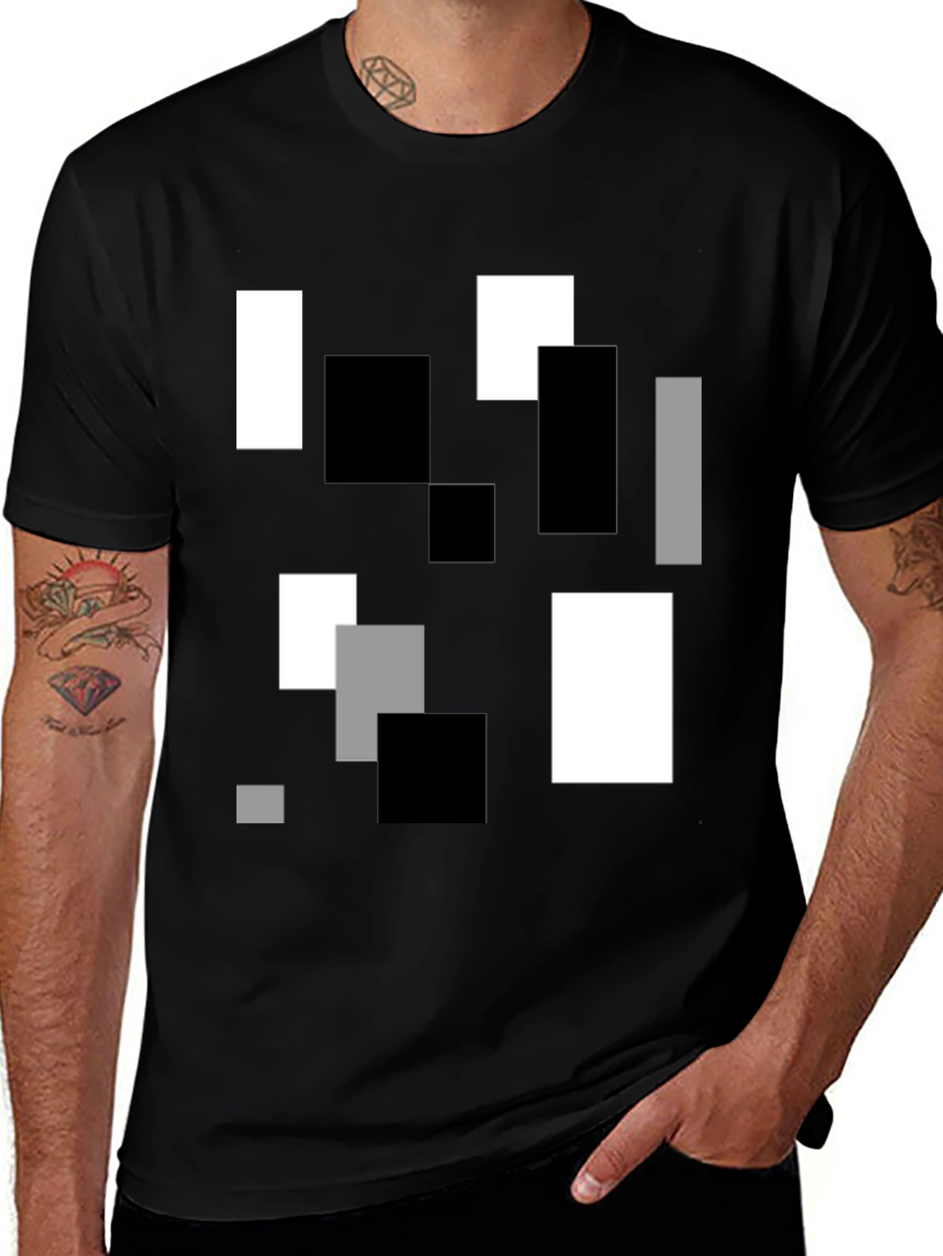 Variant 17 of Abstract Geometric Graphic T-Shirt