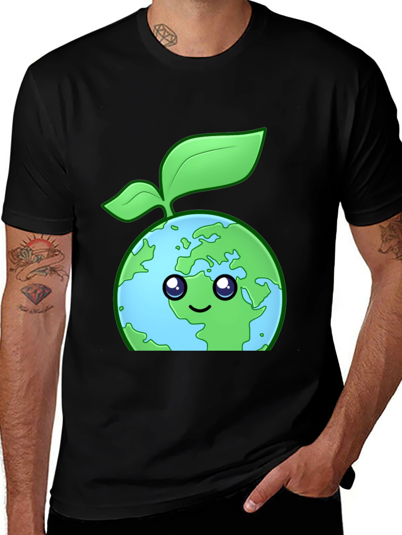 Variant 2 of Eco-Friendly Earth Graphic T-Shirt