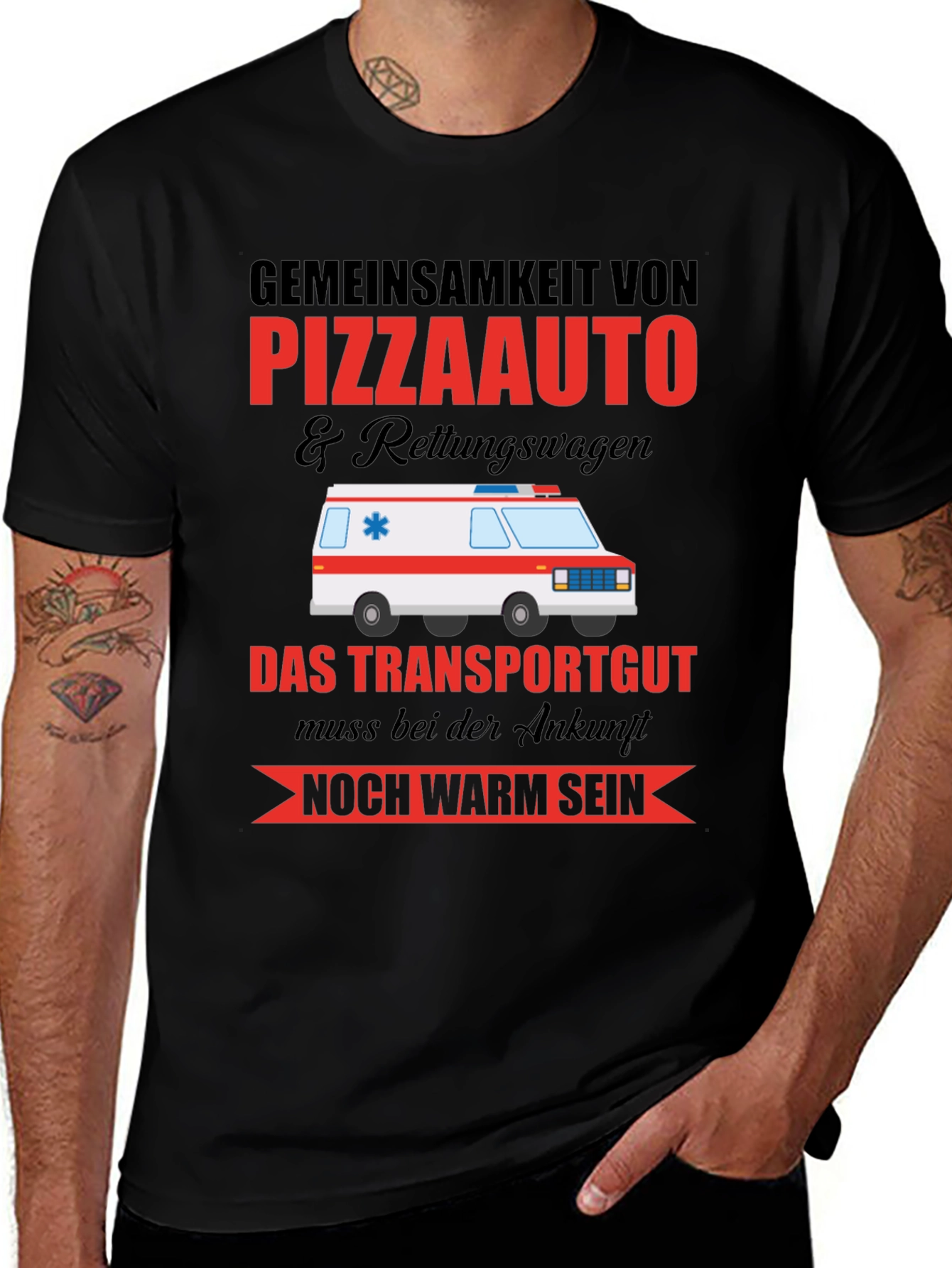 Variant 29 of Pizza Ambulance Humor T-Shirt