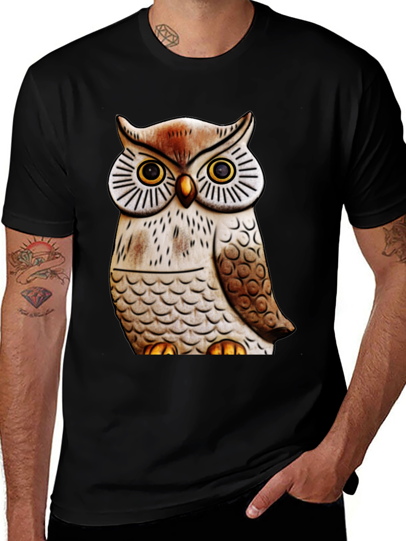 Variant 16 of Owl Graphic Print Tee
