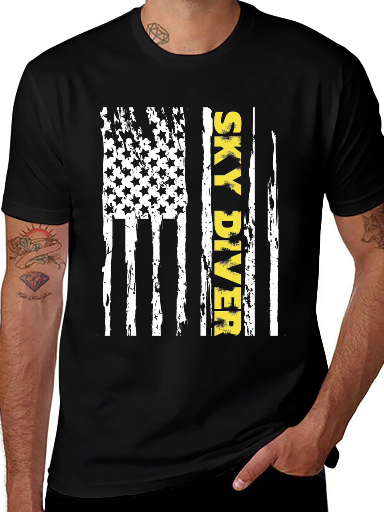 Variant 2 of Sky Diver American Flag T-Shirt
