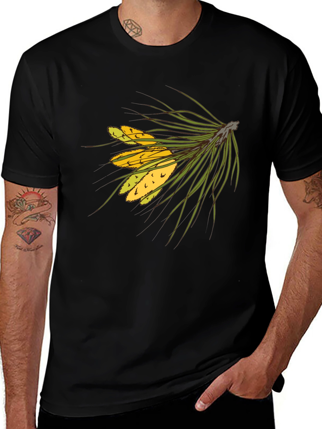 Nature Inspired Black T-Shirt