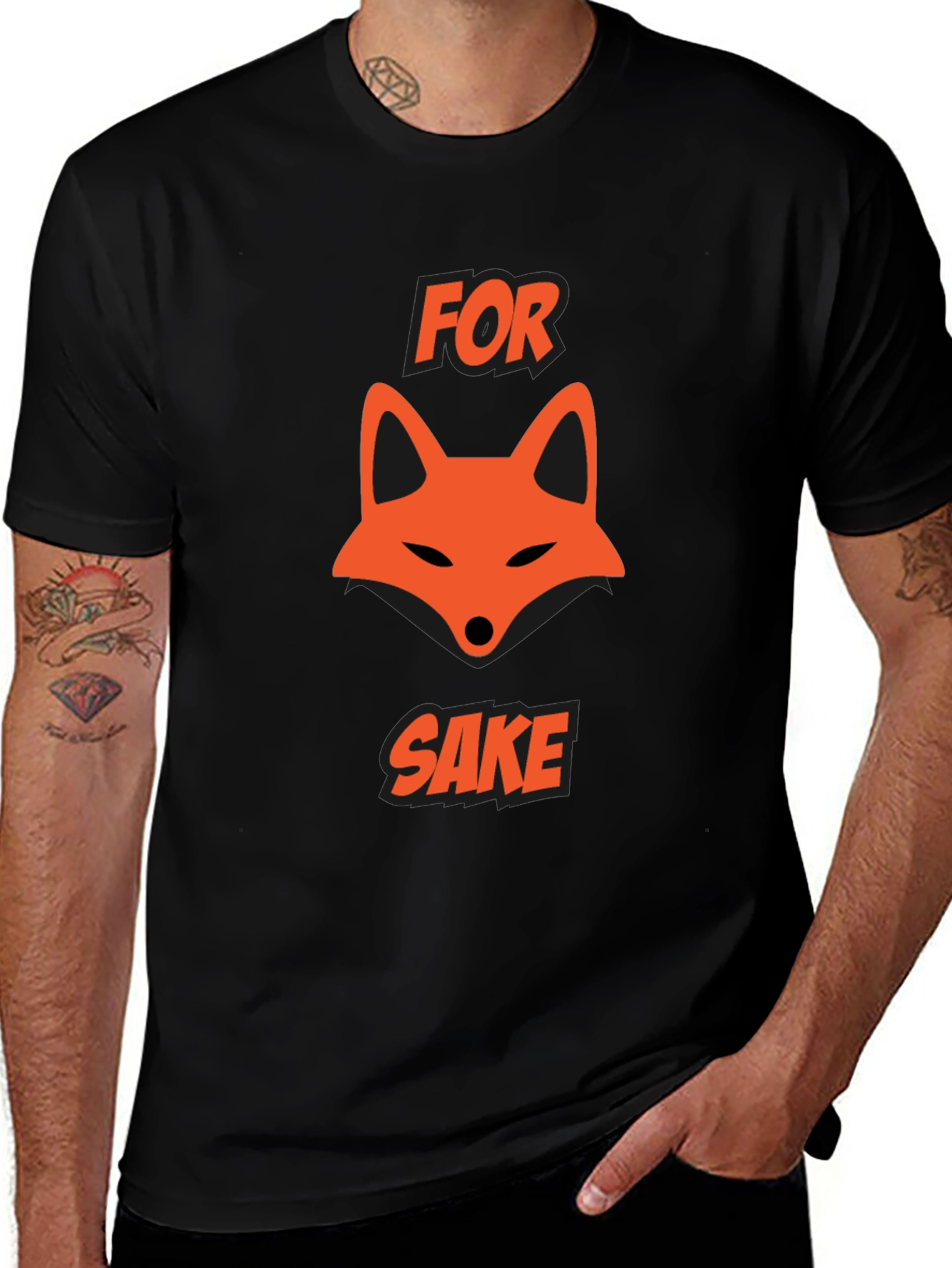 Variant 8 of For Fox Sake Black Graphic Tee
