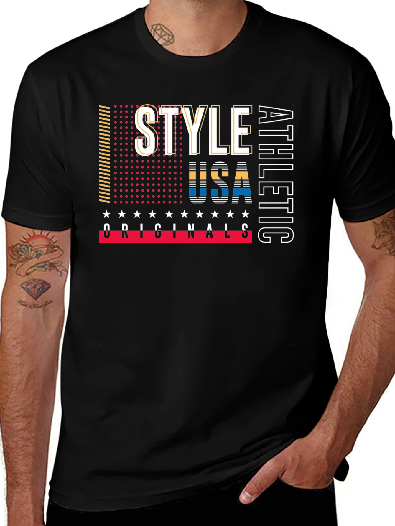 Stylish USA Athletic Originals Black T-Shirt