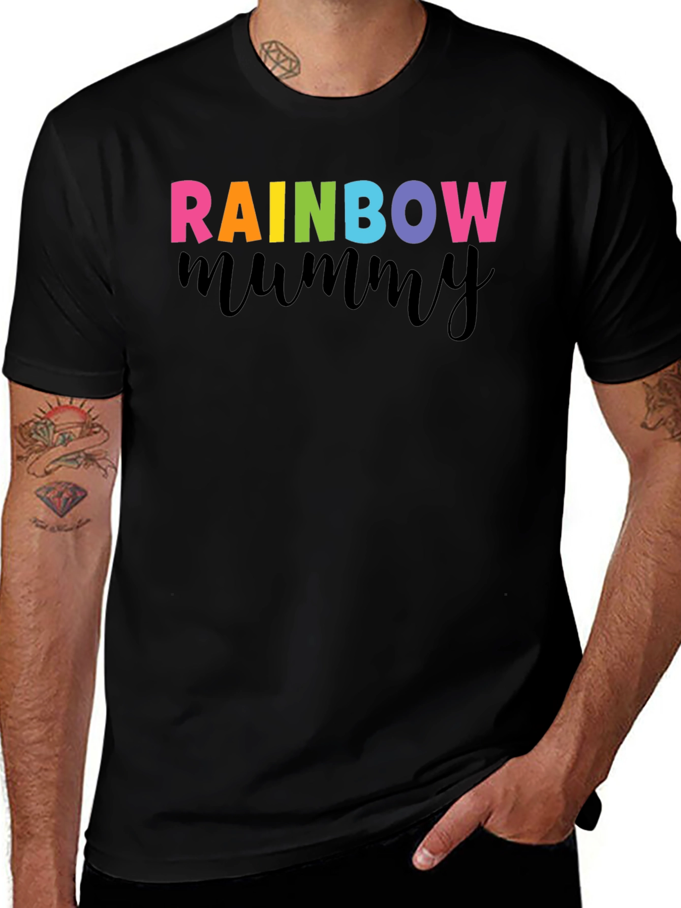 Variant 9 of Rainbow Mummy T-Shirt - Perfect for Mother's Day!