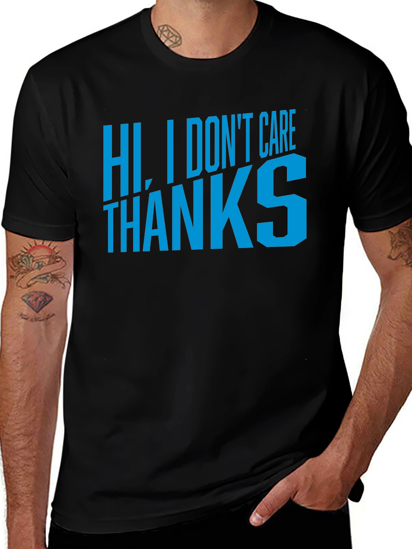 Variant 2 of Hi, I Don't Care Thanks T-Shirt - Sarcastic Humor Tee