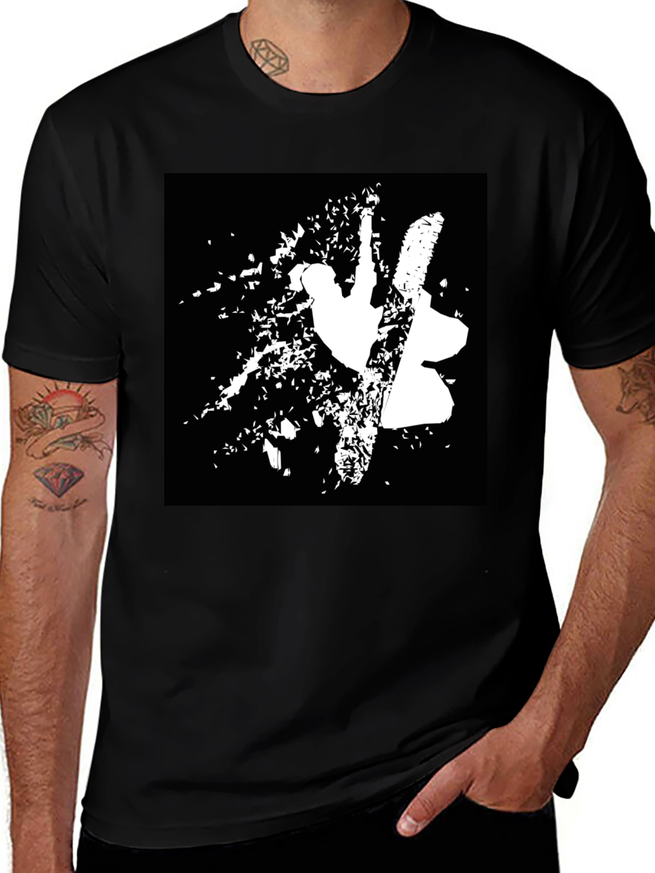 Variant 8 of Abstract Graphic Black T-Shirt