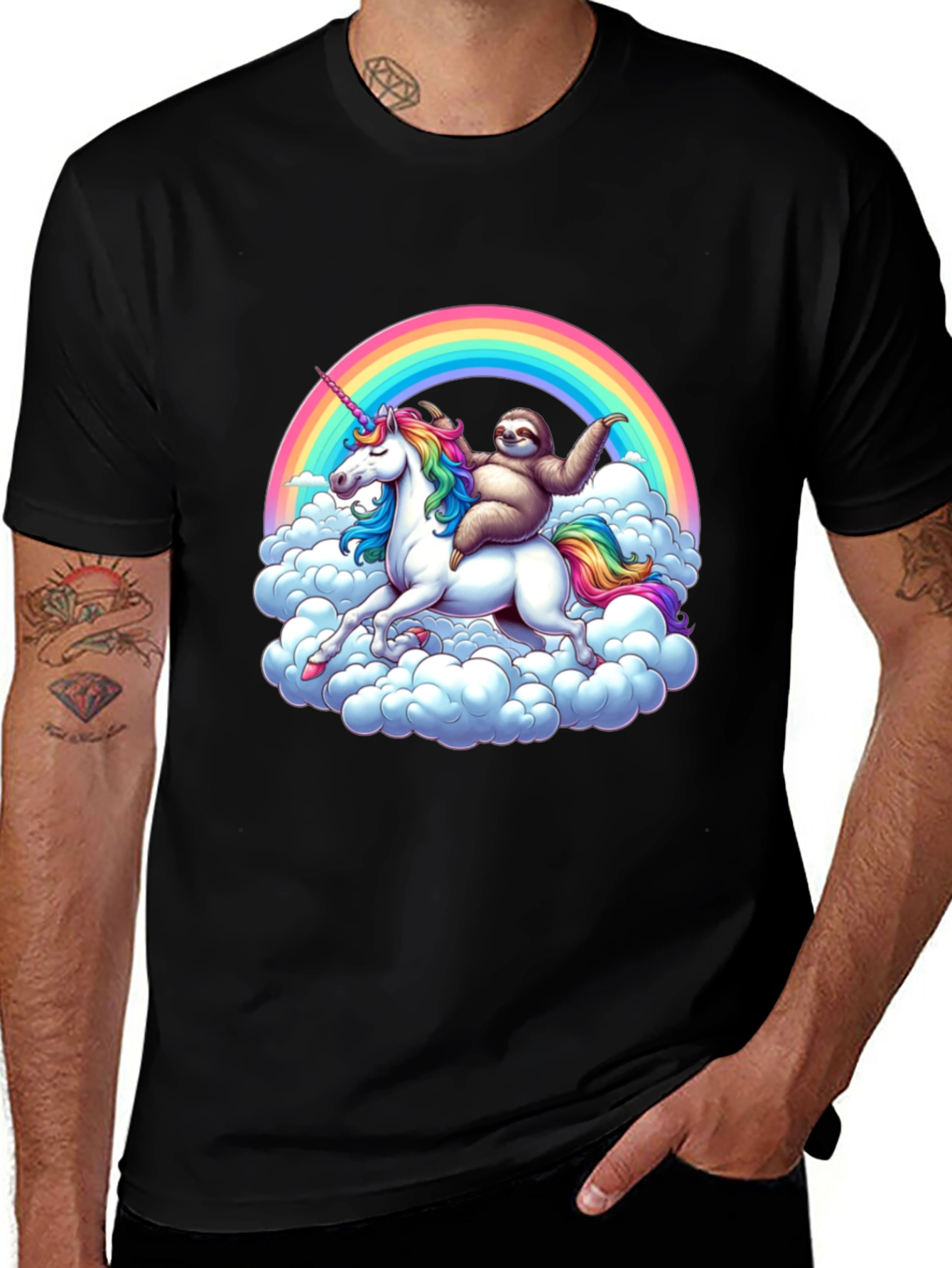 Variant 30 of Unicorn Sloth Rainbow T-Shirt