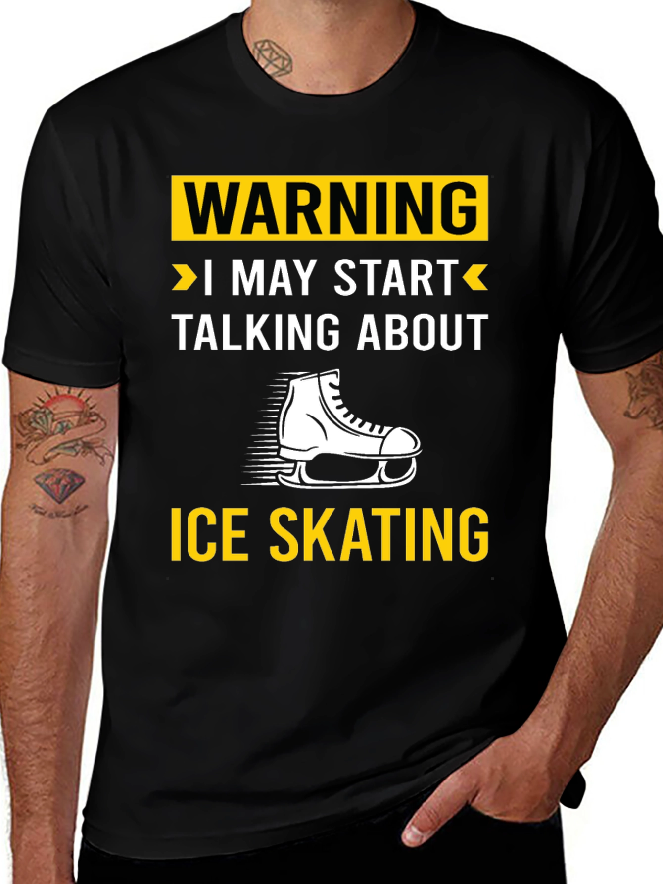 Variant 7 of Warning Ice Skating T-Shirt