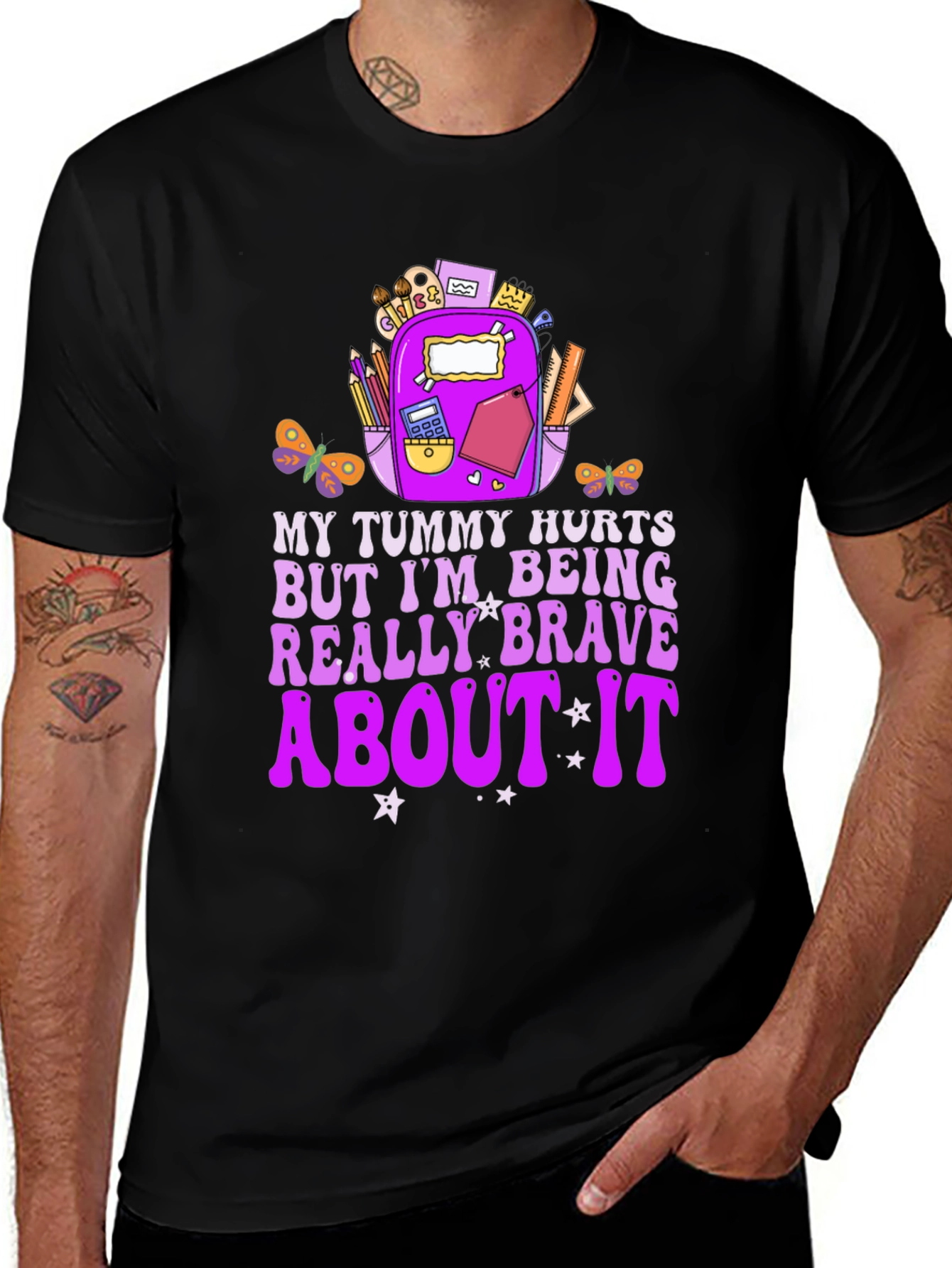 Variant 19 of My Tummy Hurts Brave Graphic Tee