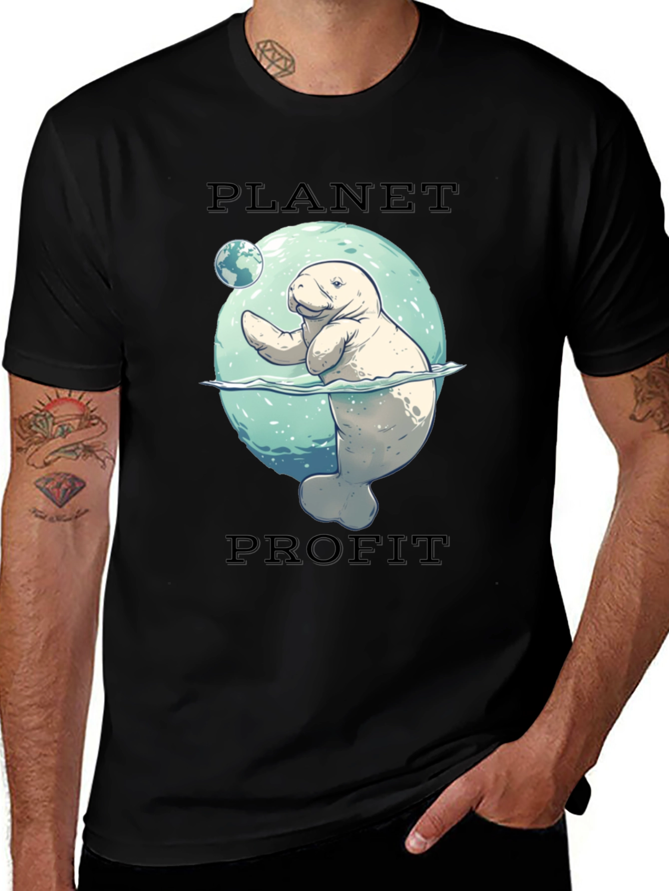 Planet Over Profit Manatee T-Shirt