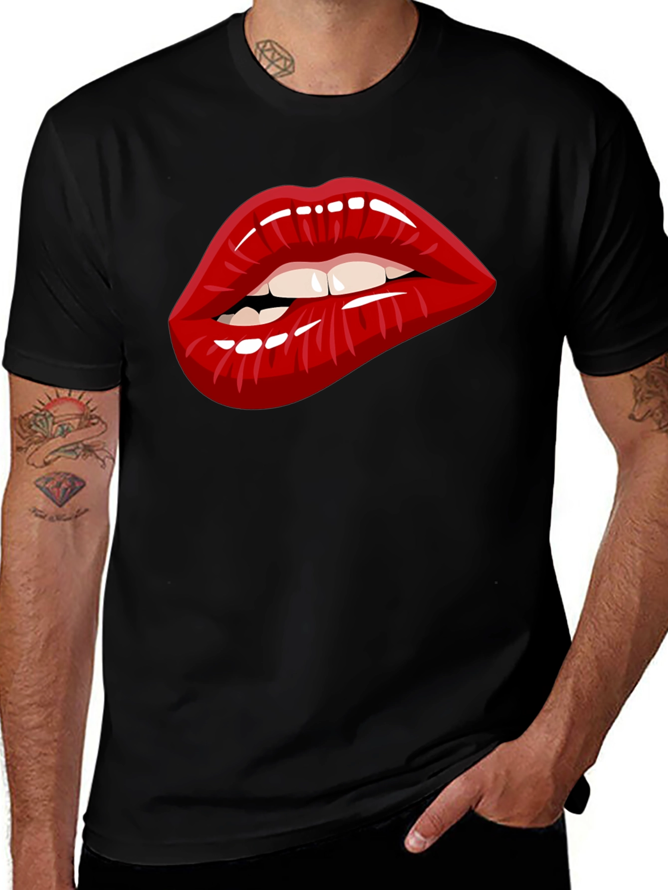 Variant 6 of Bold Lip Graphic Tee - Unisex Cotton Blend