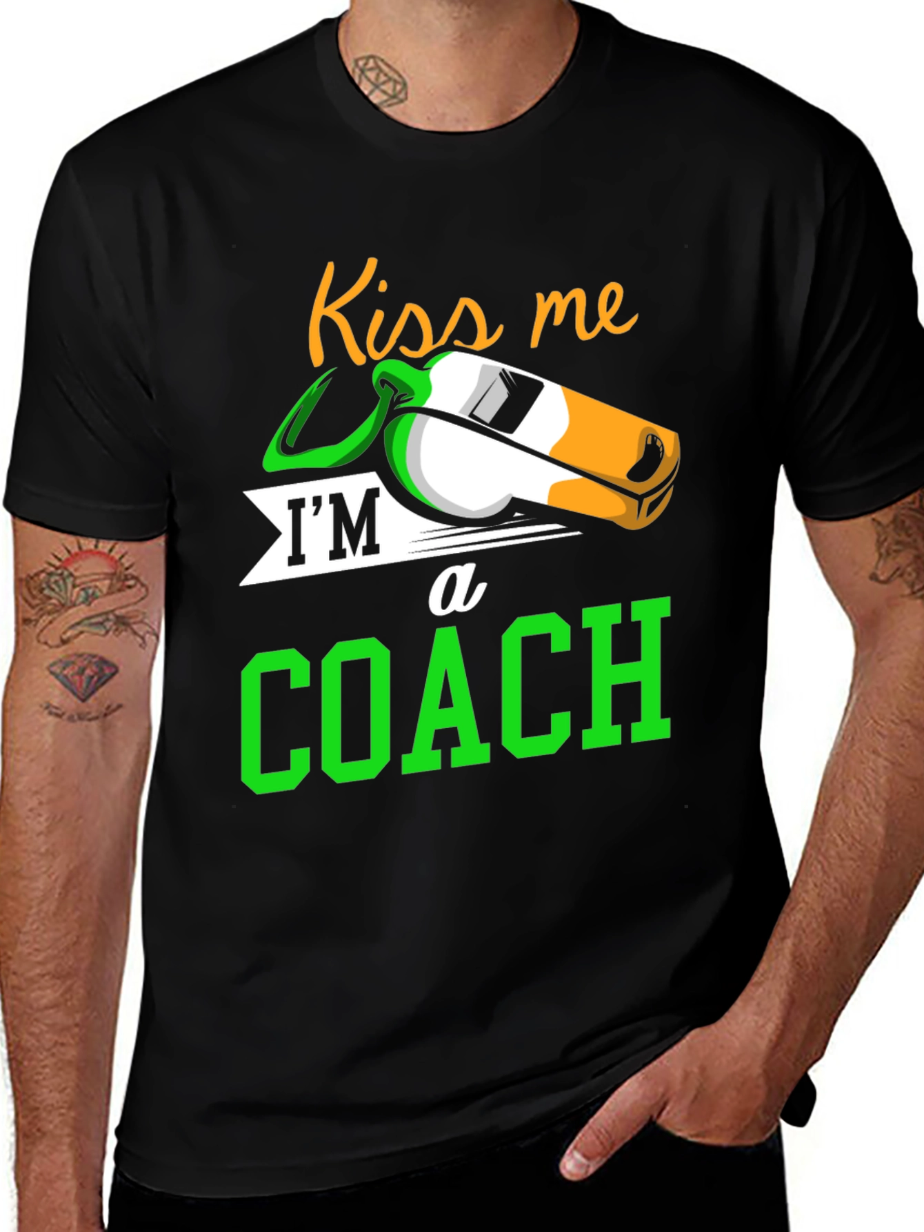 Kiss Me I'm A Coach T-Shirt - St. Patrick's Day