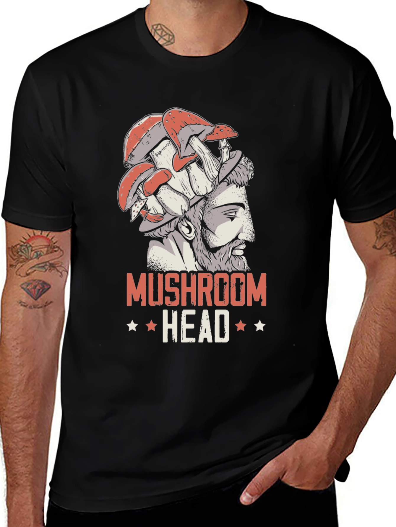 Variant 8 of Mushroom Head T-Shirt - Unique Graphic Tee