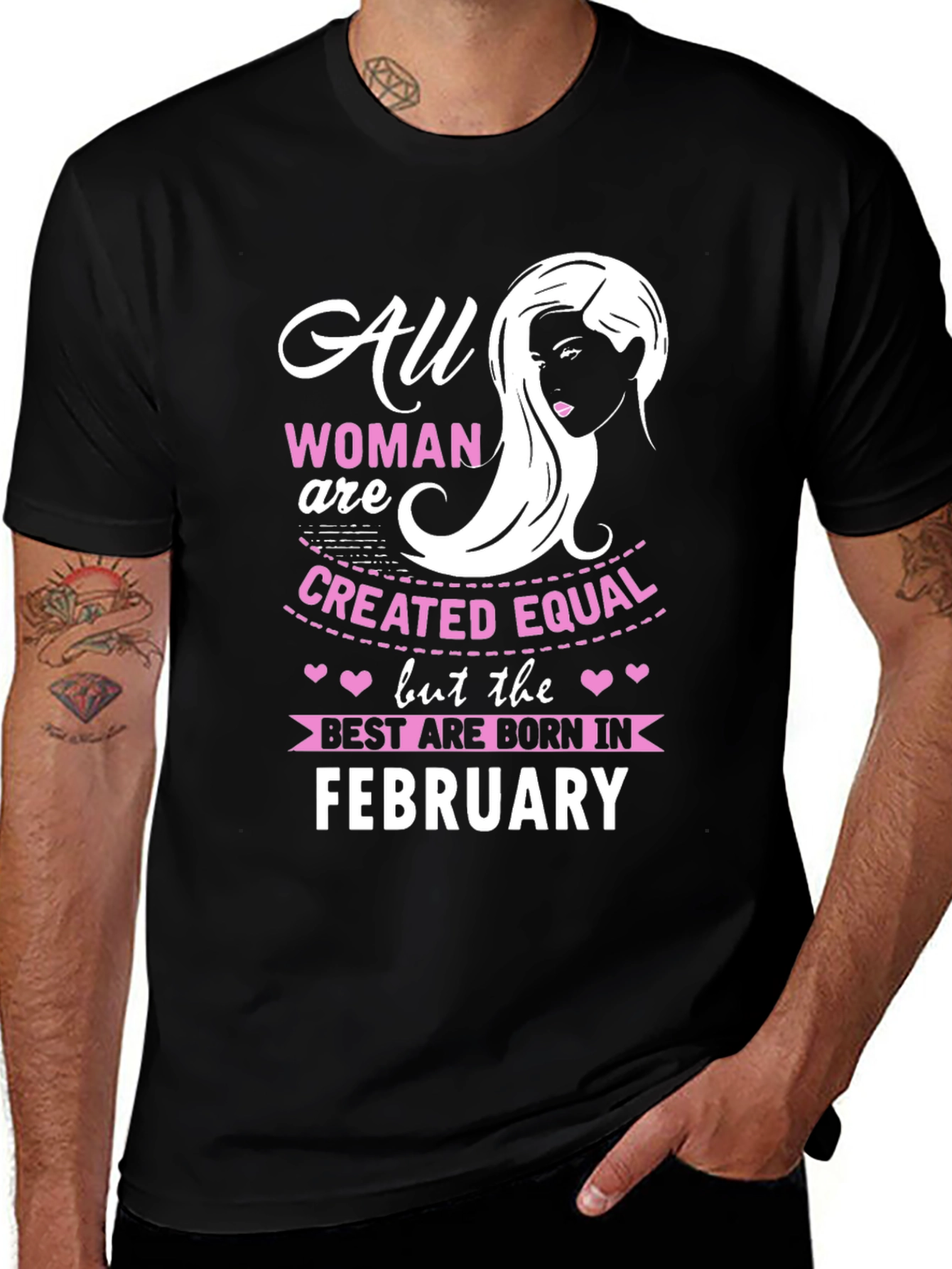 Variant 30 of All Women Are Created Equal February Birthday T-Shirt