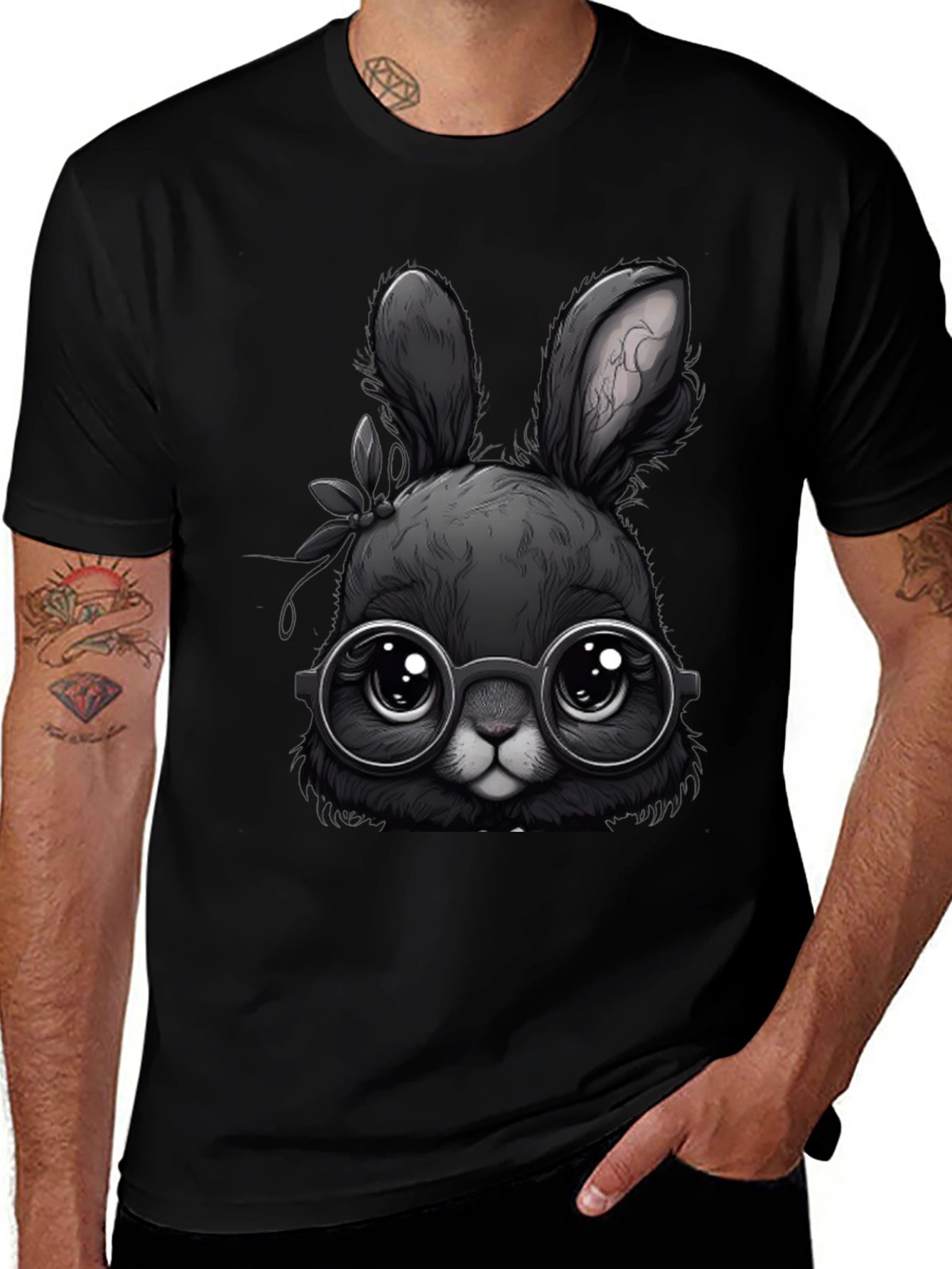 Variant 20 of Cute Bunny with Glasses T-Shirt