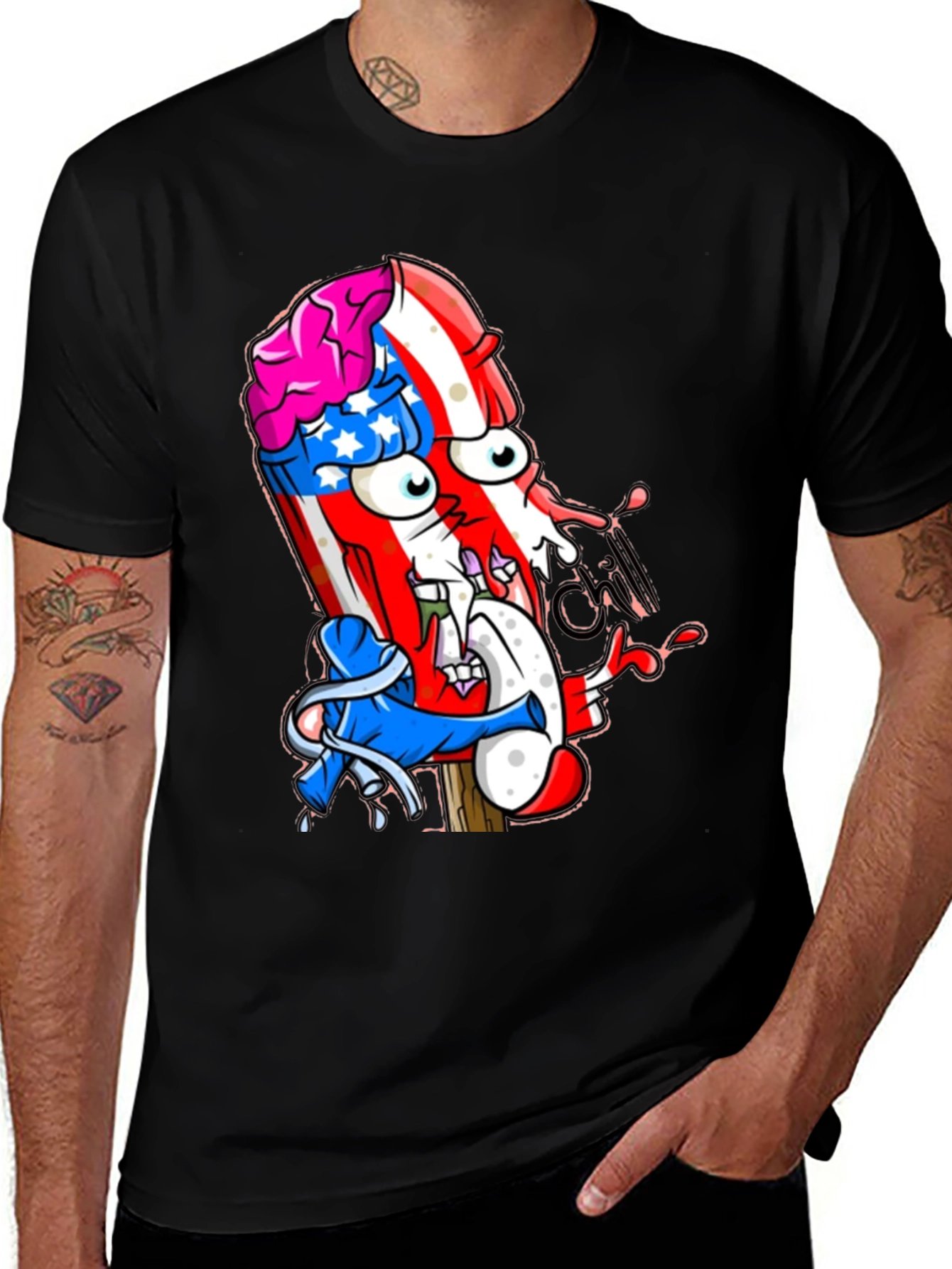 Variant 9 of American Popsicle Brain Black T-Shirt