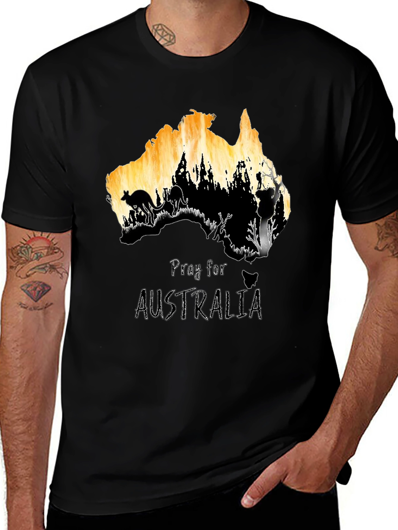 Pray for Australia Graphic T-Shirt