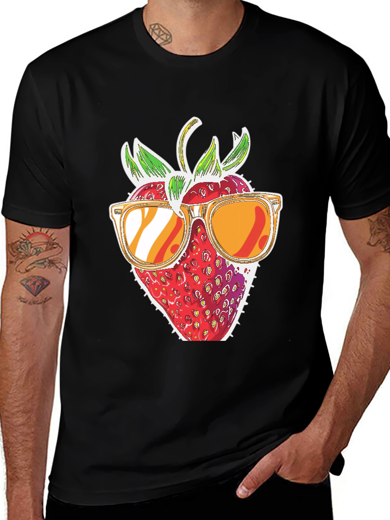Variant 27 of Strawberry with Sunglasses Graphic T-Shirt
