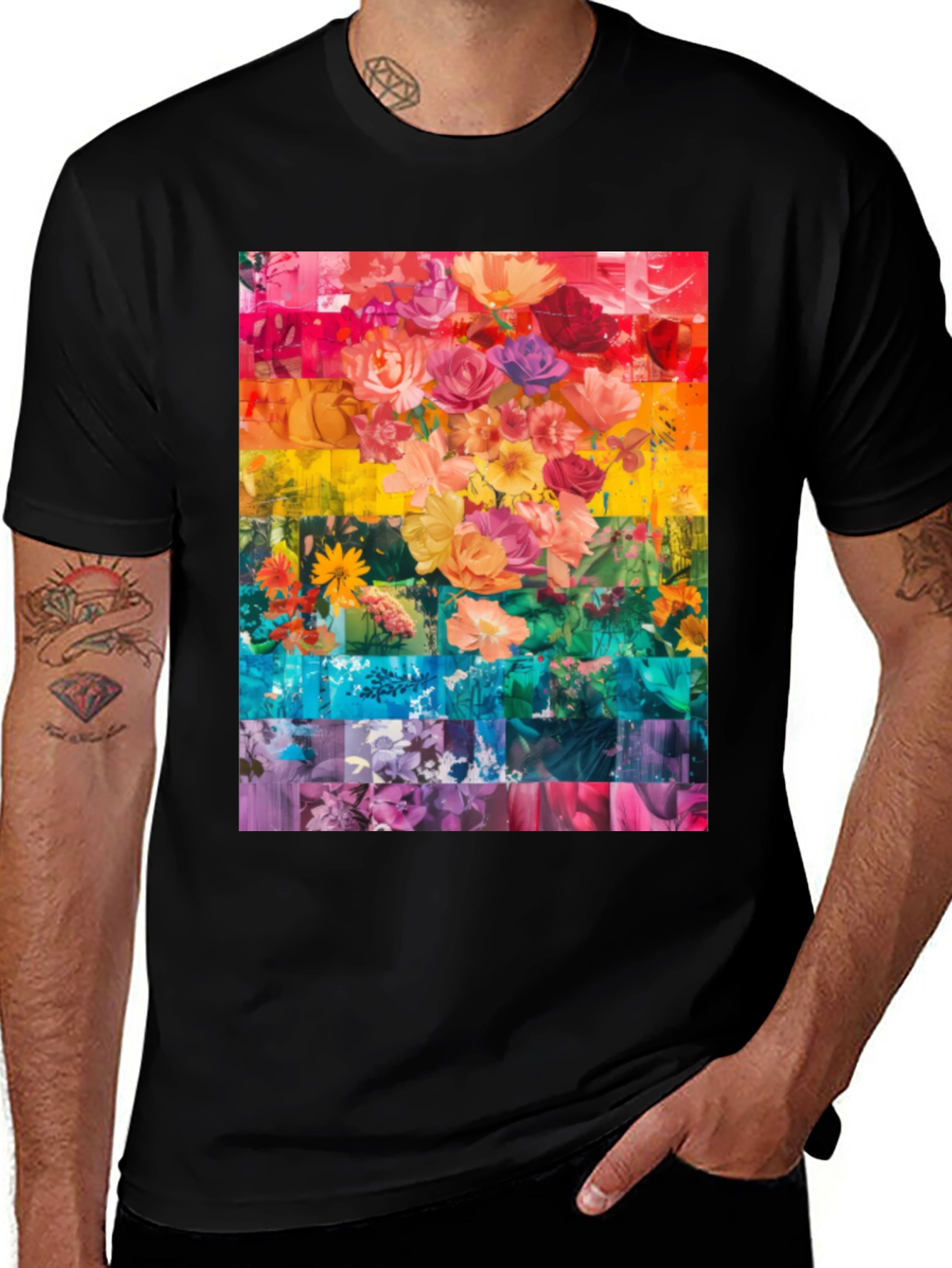 Variant 27 of Rainbow Flower Pride T-Shirt