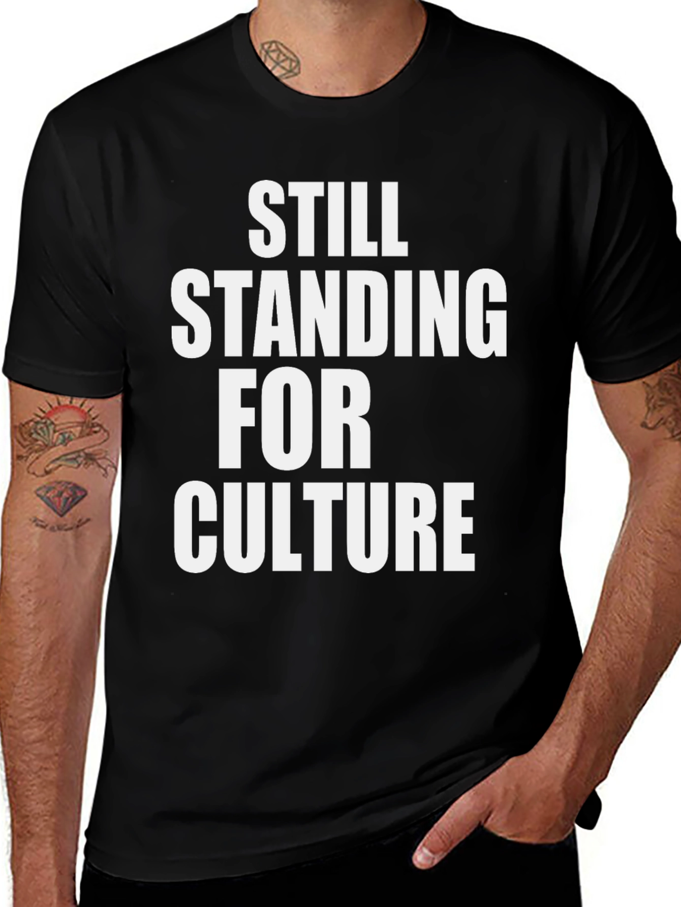 Variant 16 of Still Standing For Culture Black Graphic T-Shirt