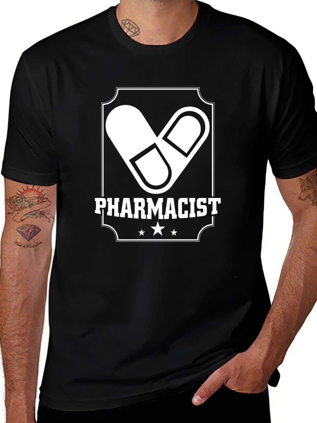 Variant 27 of Pharmacist Pill Graphic Tee - Black