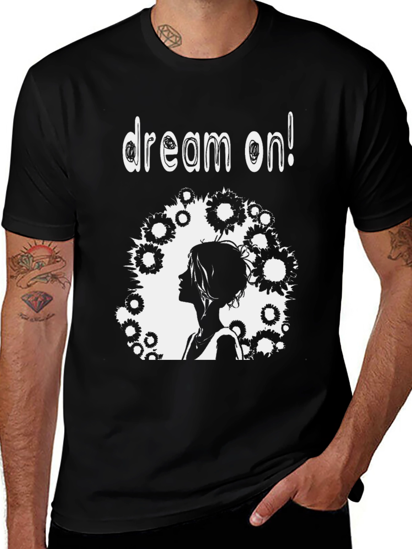 Variant 24 of Dream On Black Graphic Tee