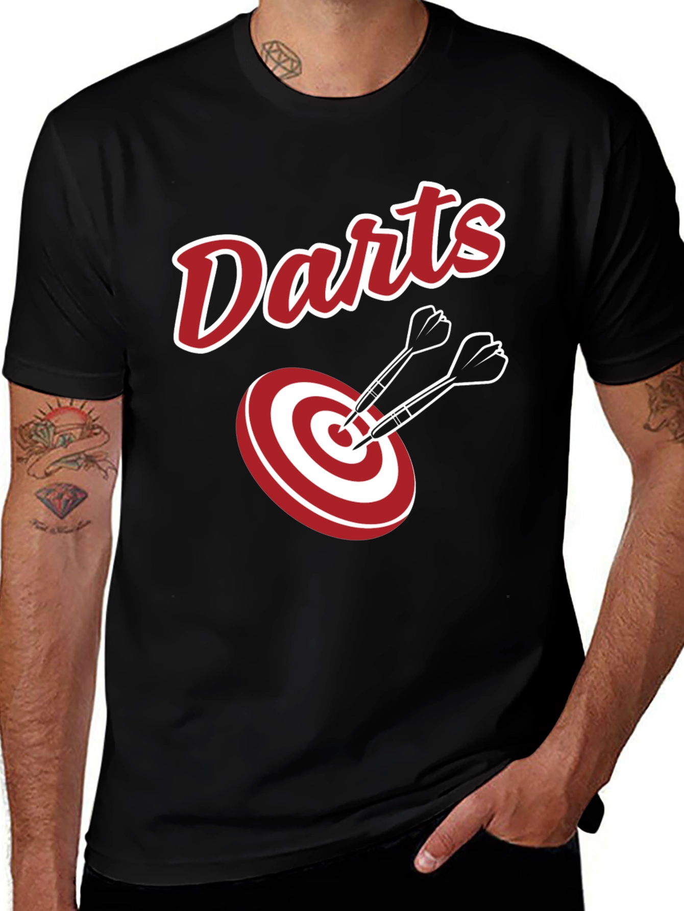 Darts T-Shirt Target Graphic Tee Sportswear