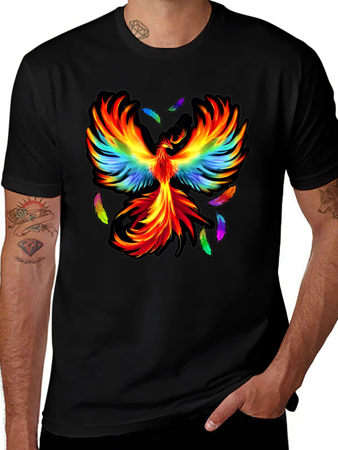 Variant 29 of Phoenix Graphic Black T-Shirt