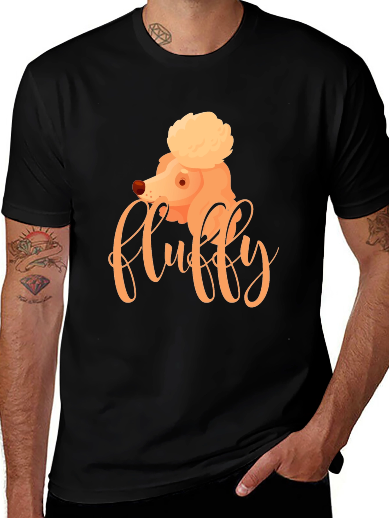 Variant 13 of Fluffy Dog Graphic Tee - Soft Cotton Blend