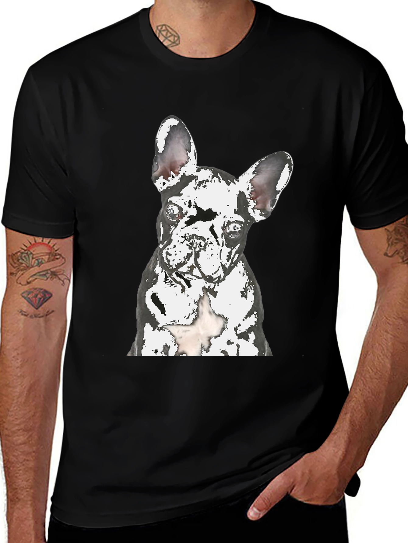 Variant 30 of Dog Graphic T-Shirt - Modern Crew Neck Tee