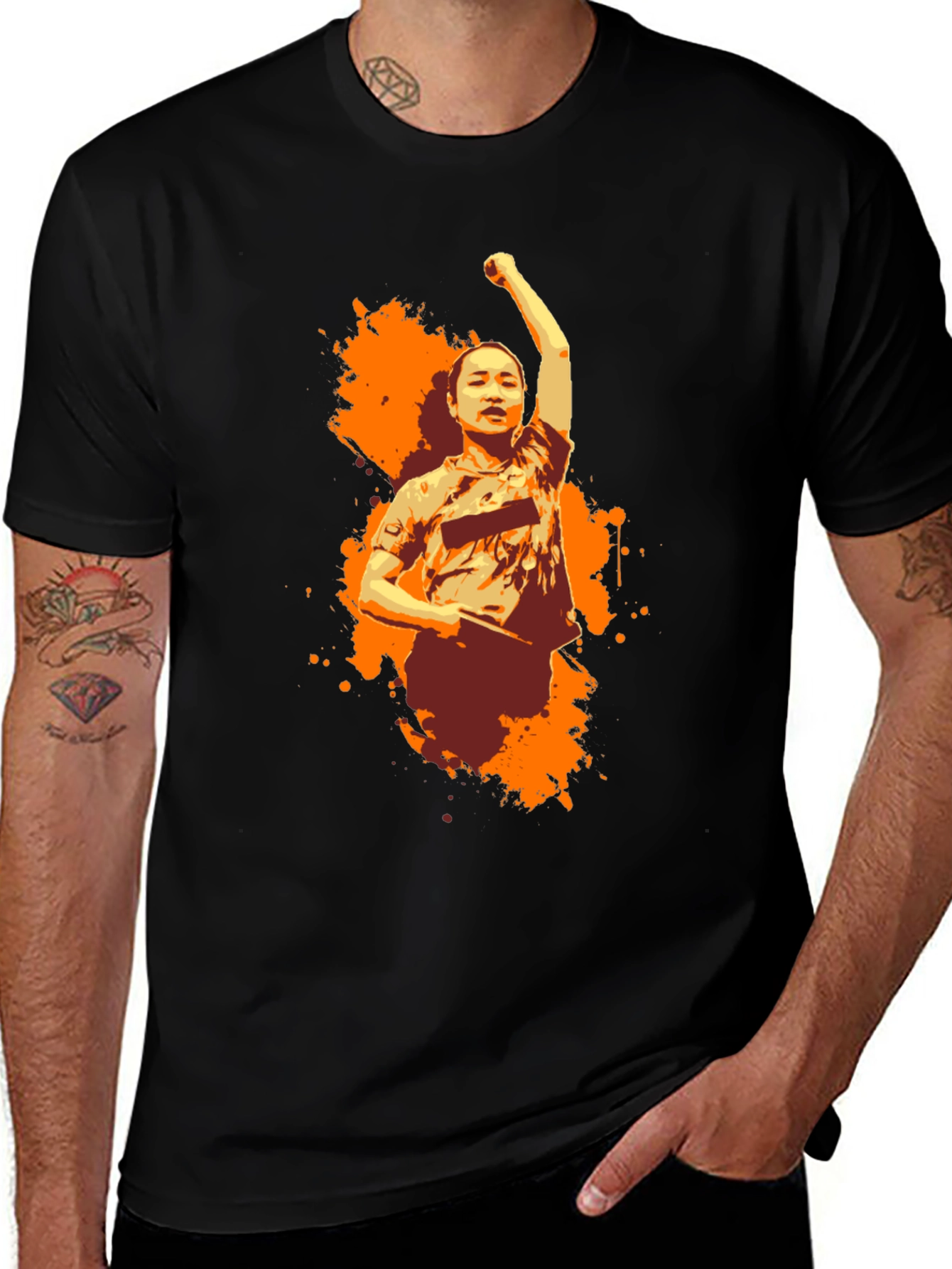 Variant 26 of Artistic Graphic T-Shirt - Woman Athlete Design