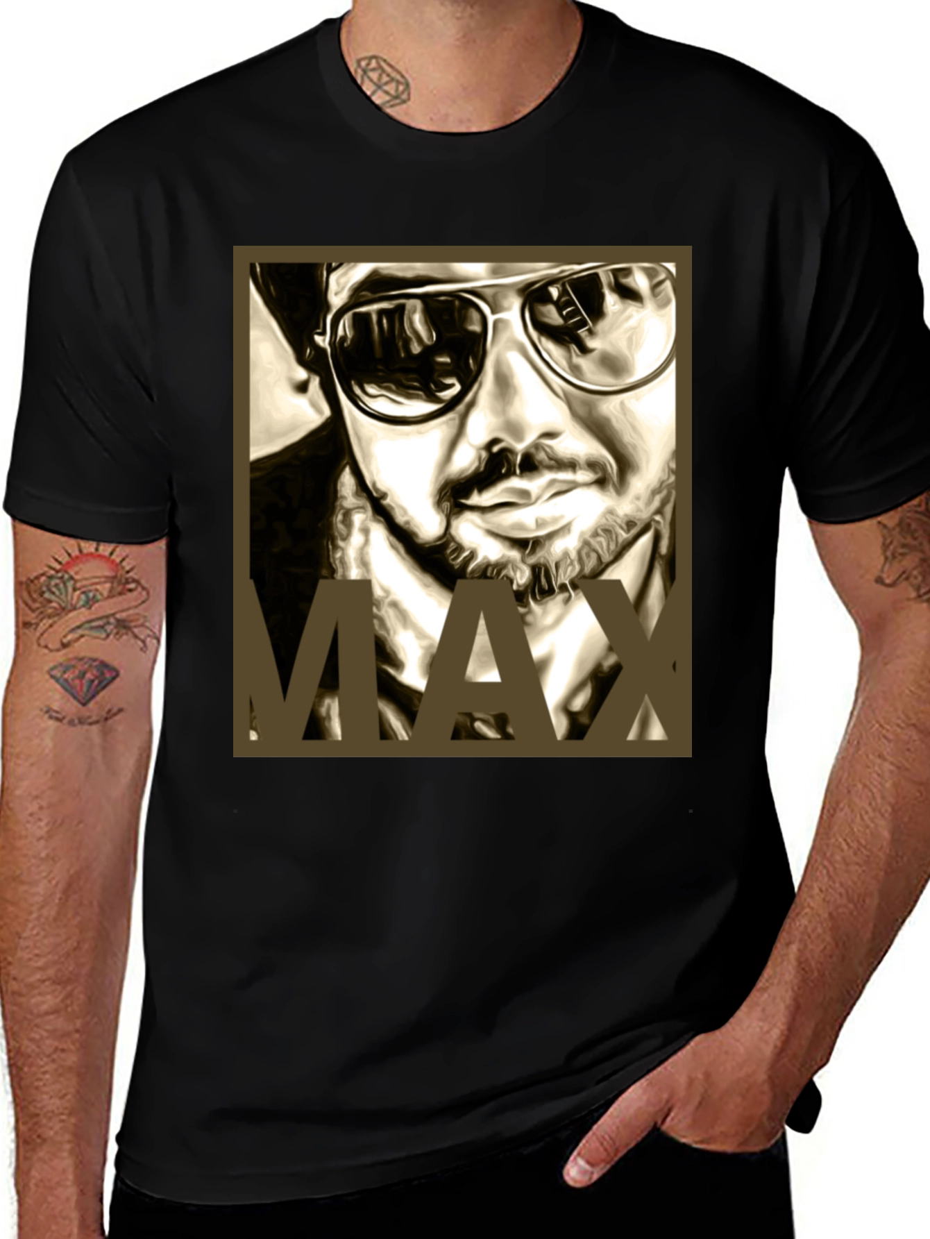 Variant 18 of Cool MAX Graphic Black T-Shirt