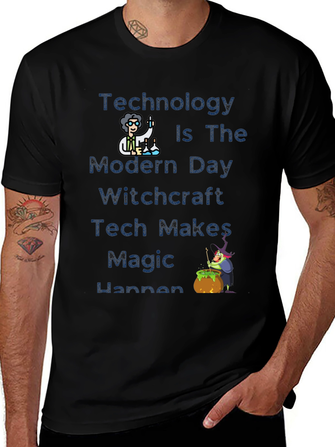 Variant 5 of Tech Makes Magic T-Shirt - Modern Day Witchcraft