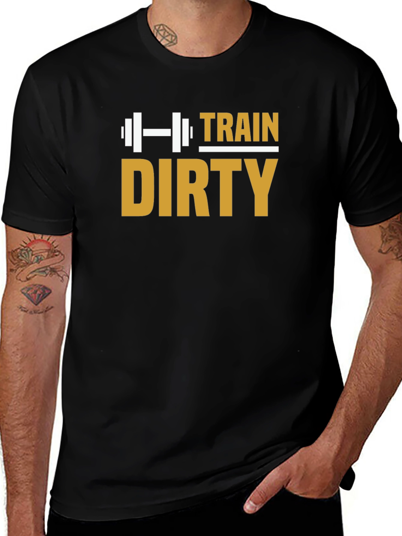 Train Dirty T-Shirt - Gym Workout Fitness Motivation