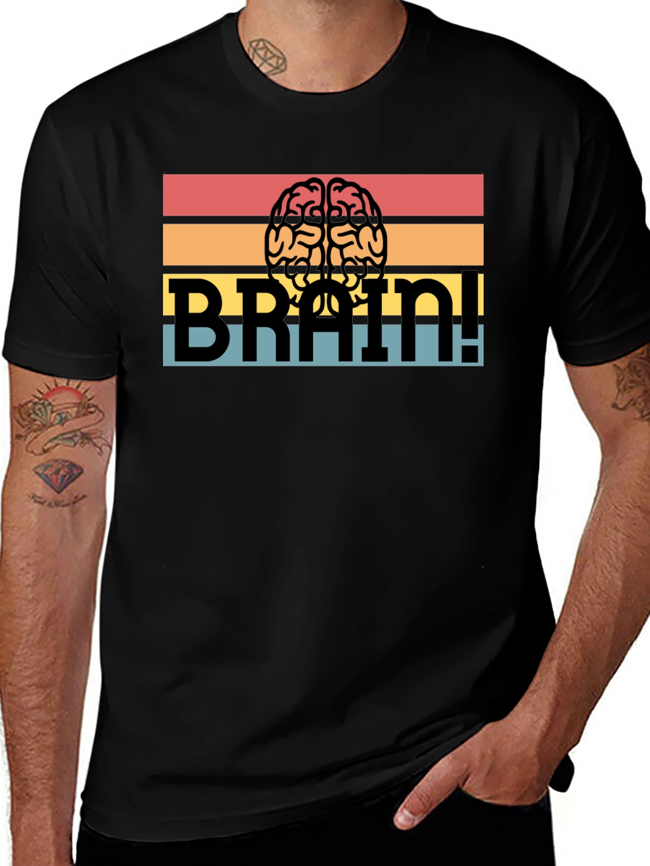 Variant 14 of Brain! Graphic T-Shirt - Retro Design