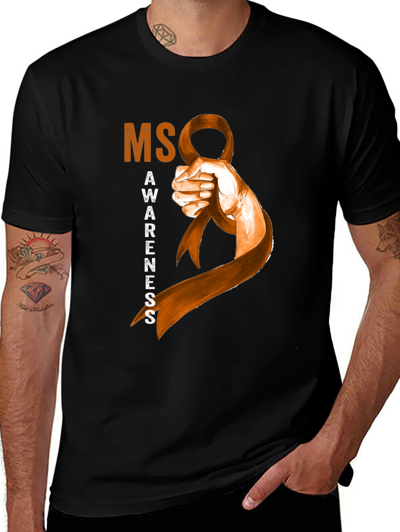 MS Awareness Ribbon Graphic Tee
