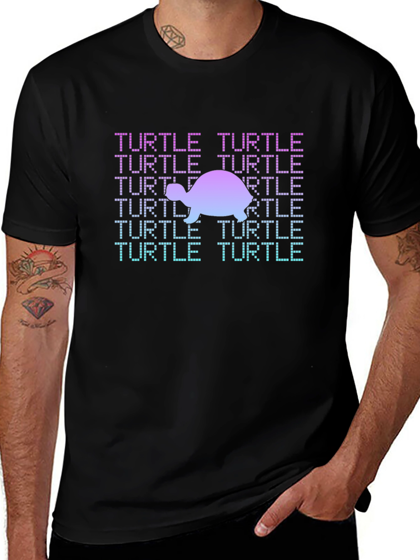 Variant 16 of Retro Turtle T-Shirt - Vintage Style Tee