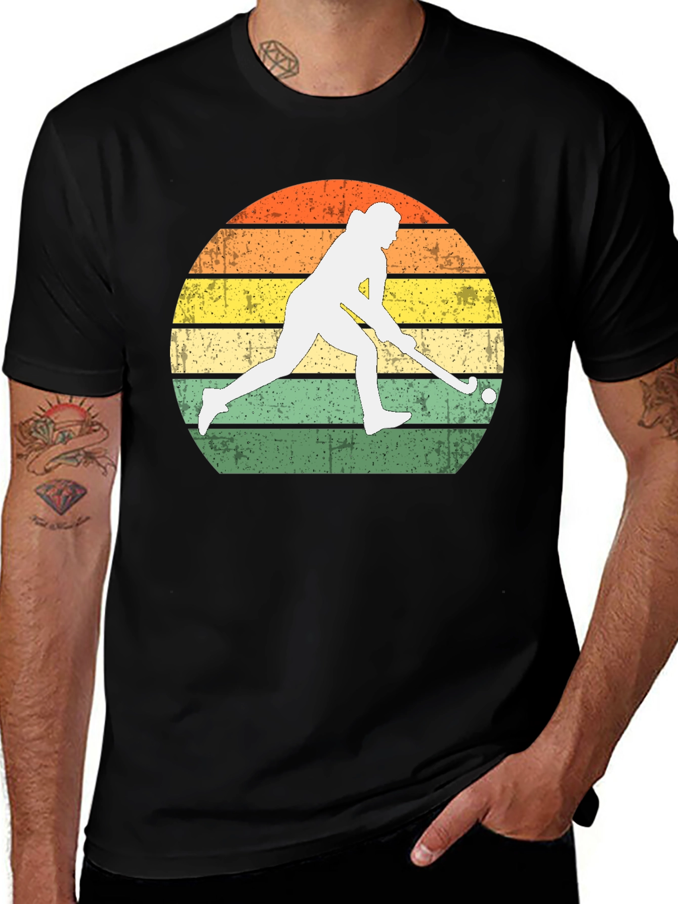 Variant 11 of Field Hockey Sunset T-Shirt Vintage Style