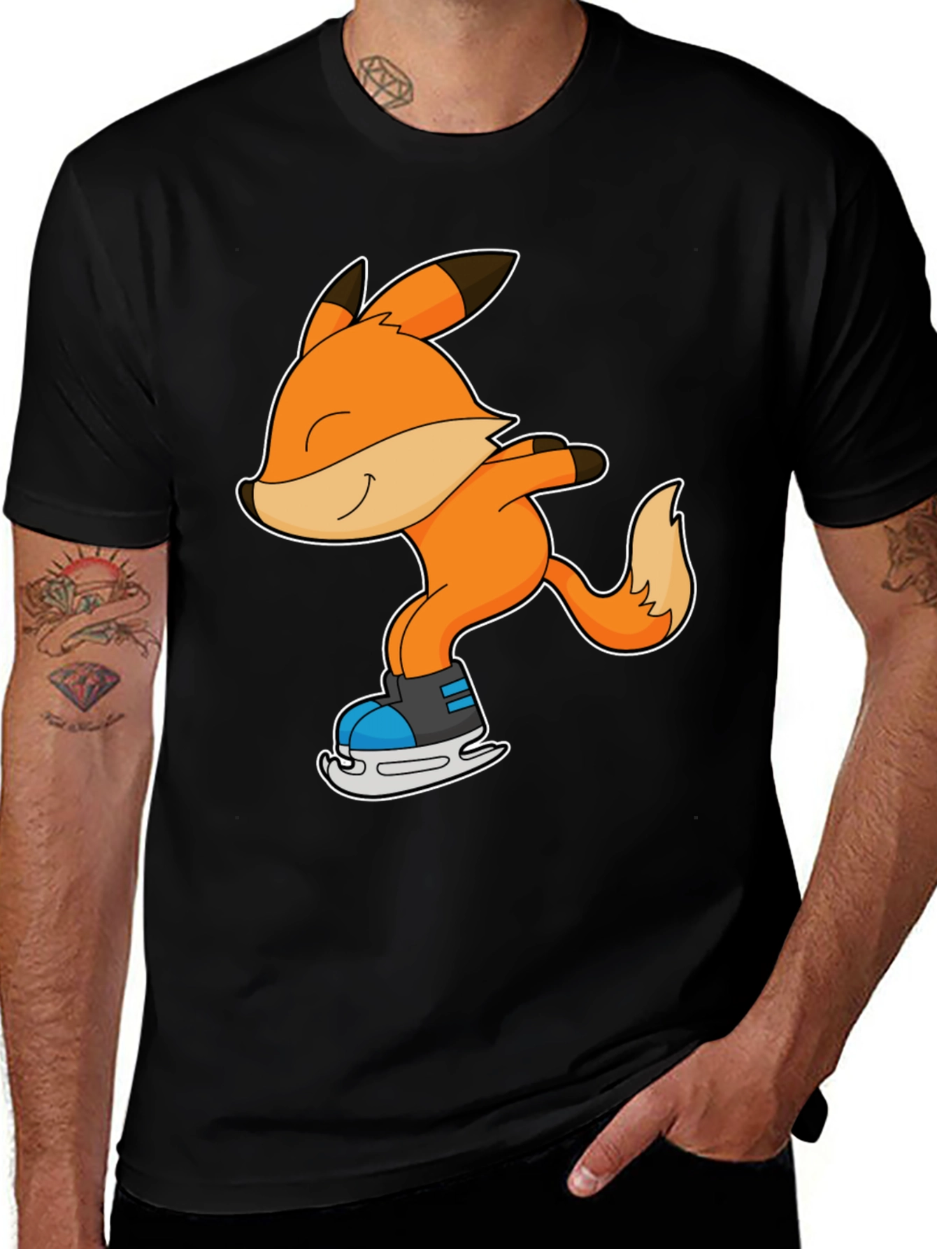 Variant 28 of Fox Ice Skating Graphic T-Shirt