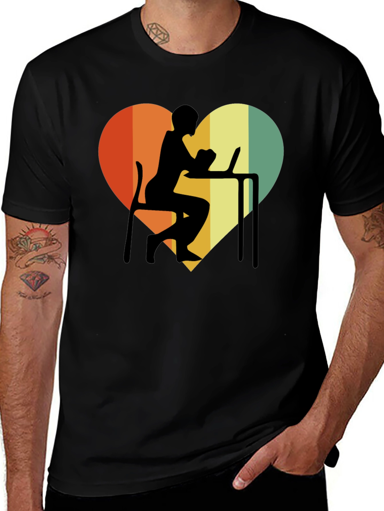 Variant 22 of Work From Home Heart Graphic T-Shirt