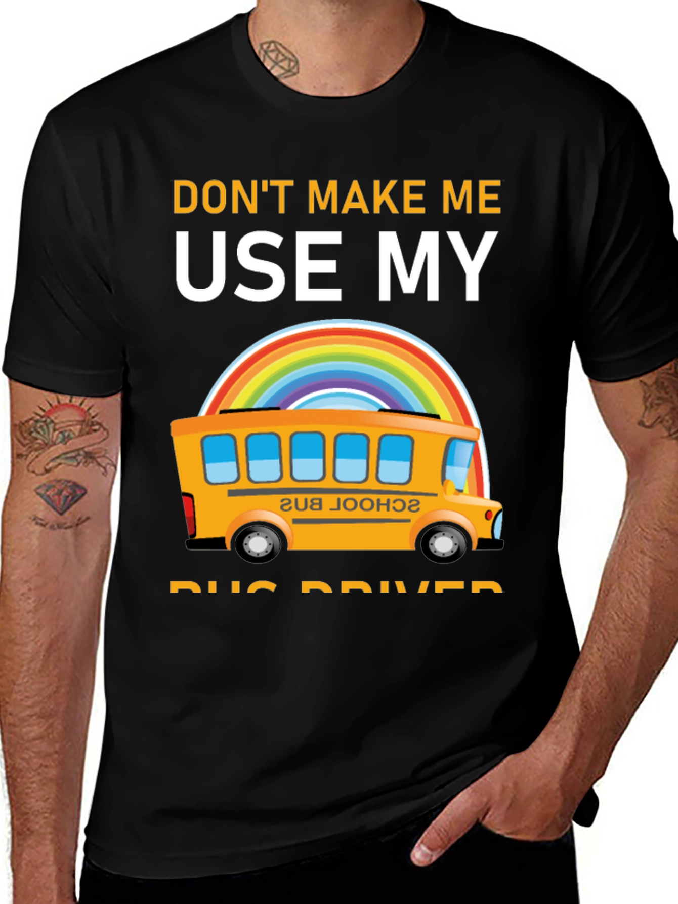 Variant 25 of Funny Bus Driver T-Shirt - Don't Make Me Use My Bus Driver Voice