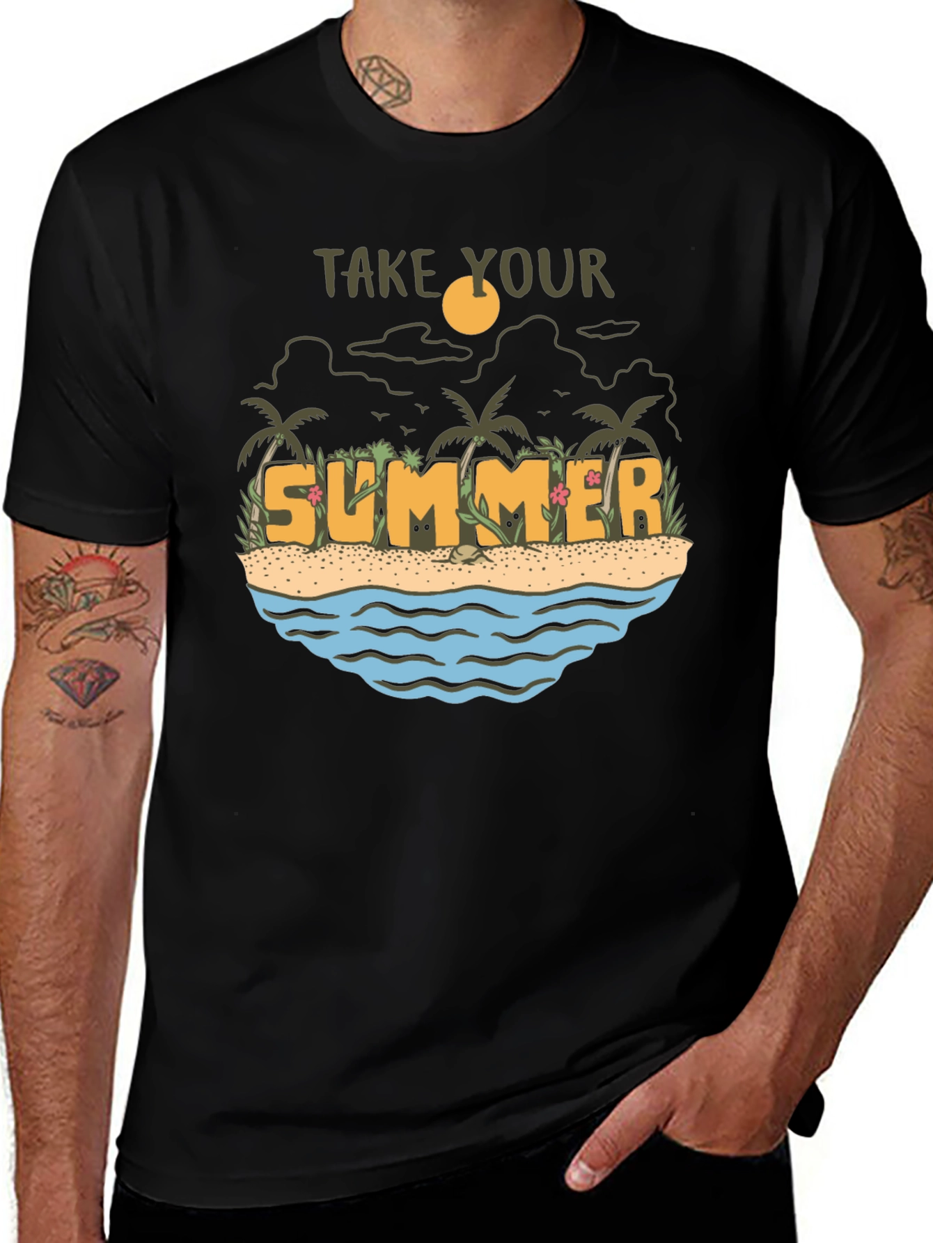 Variant 5 of Summer Beach Graphic Tee