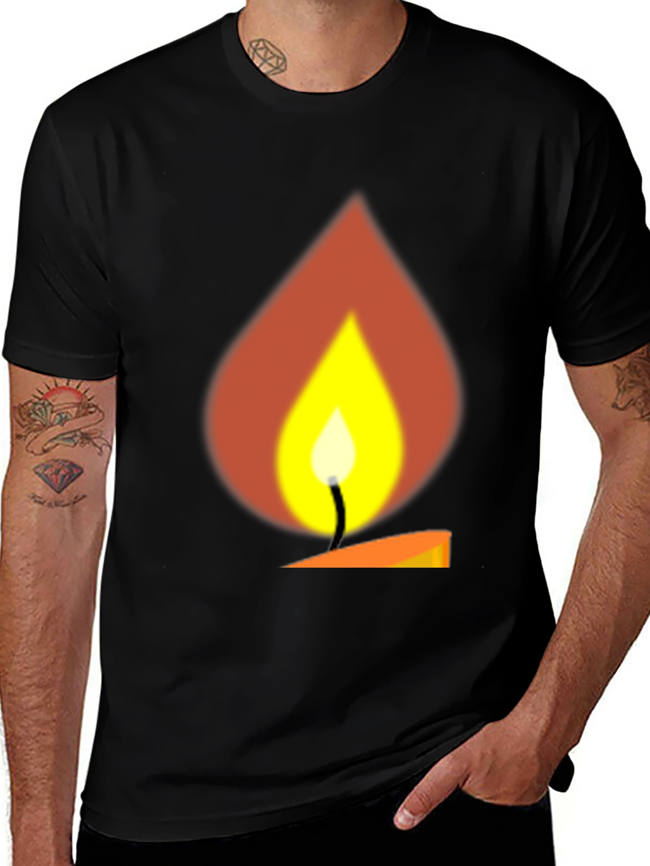 Variant 7 of Flame Graphic Black T-Shirt