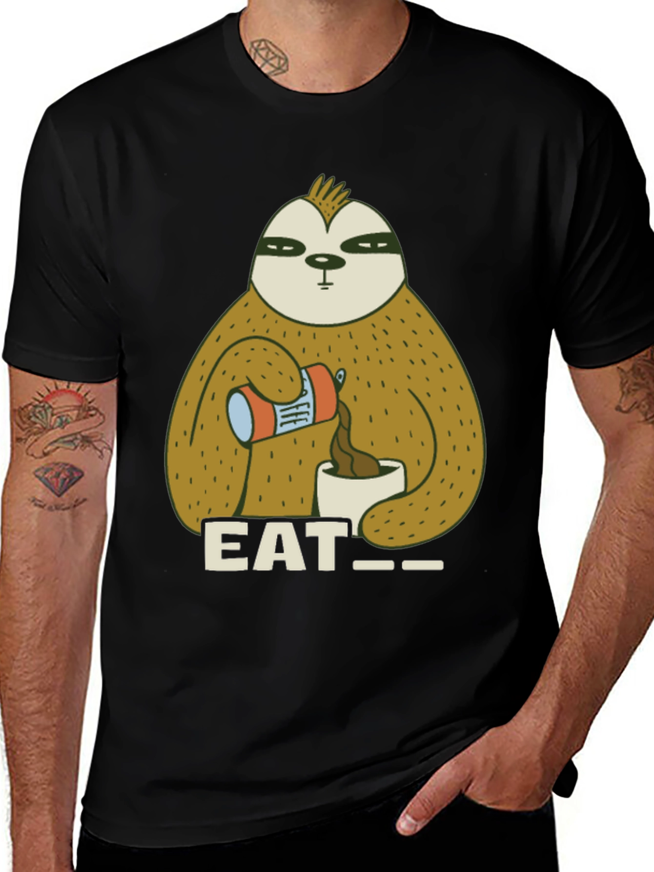Variant 21 of Eat Sloth T-Shirt - Funny Coffee Lover Tee