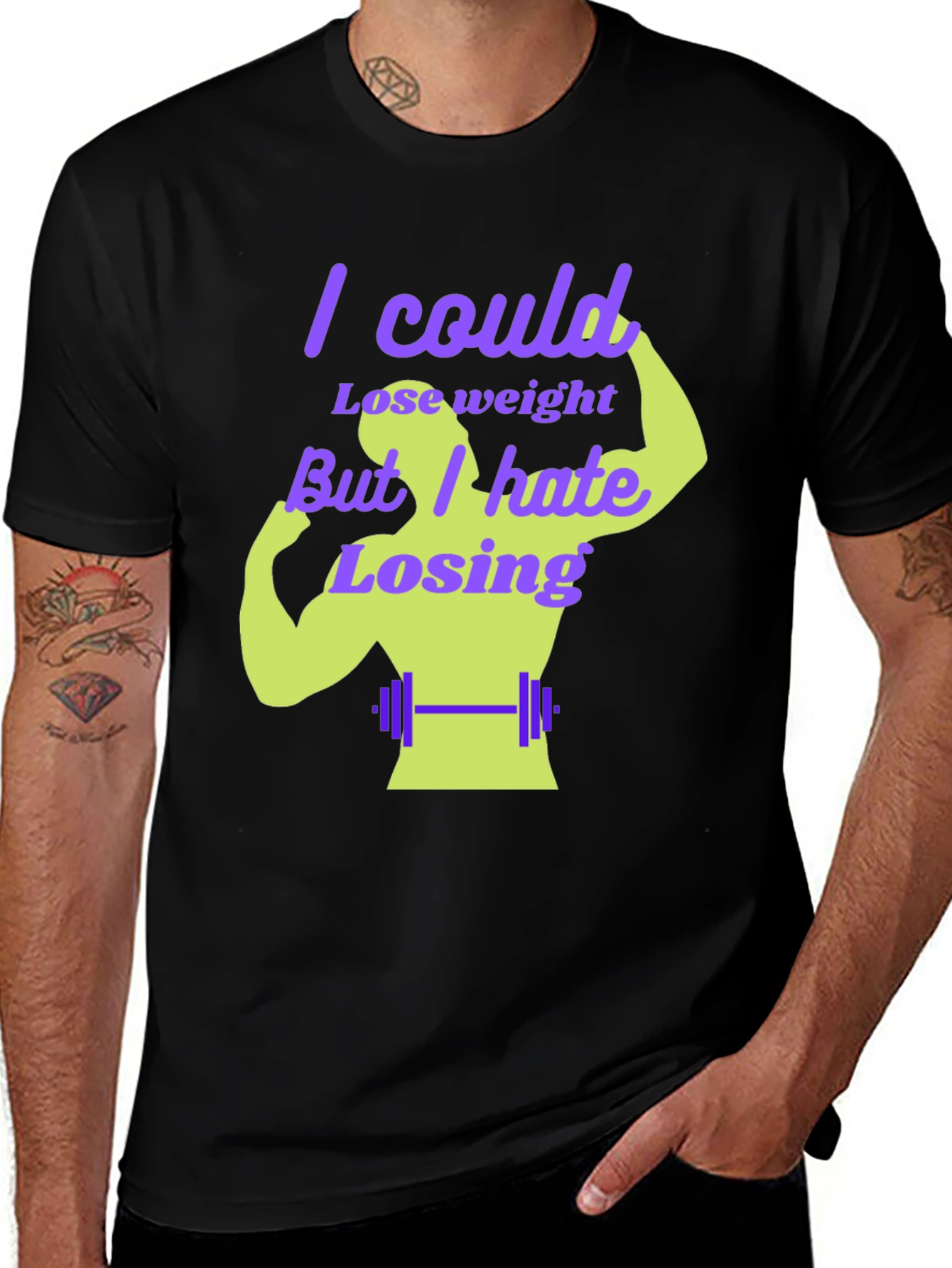 Variant 18 of Funny Weightlifting T-Shirt - I Could Lose Weight