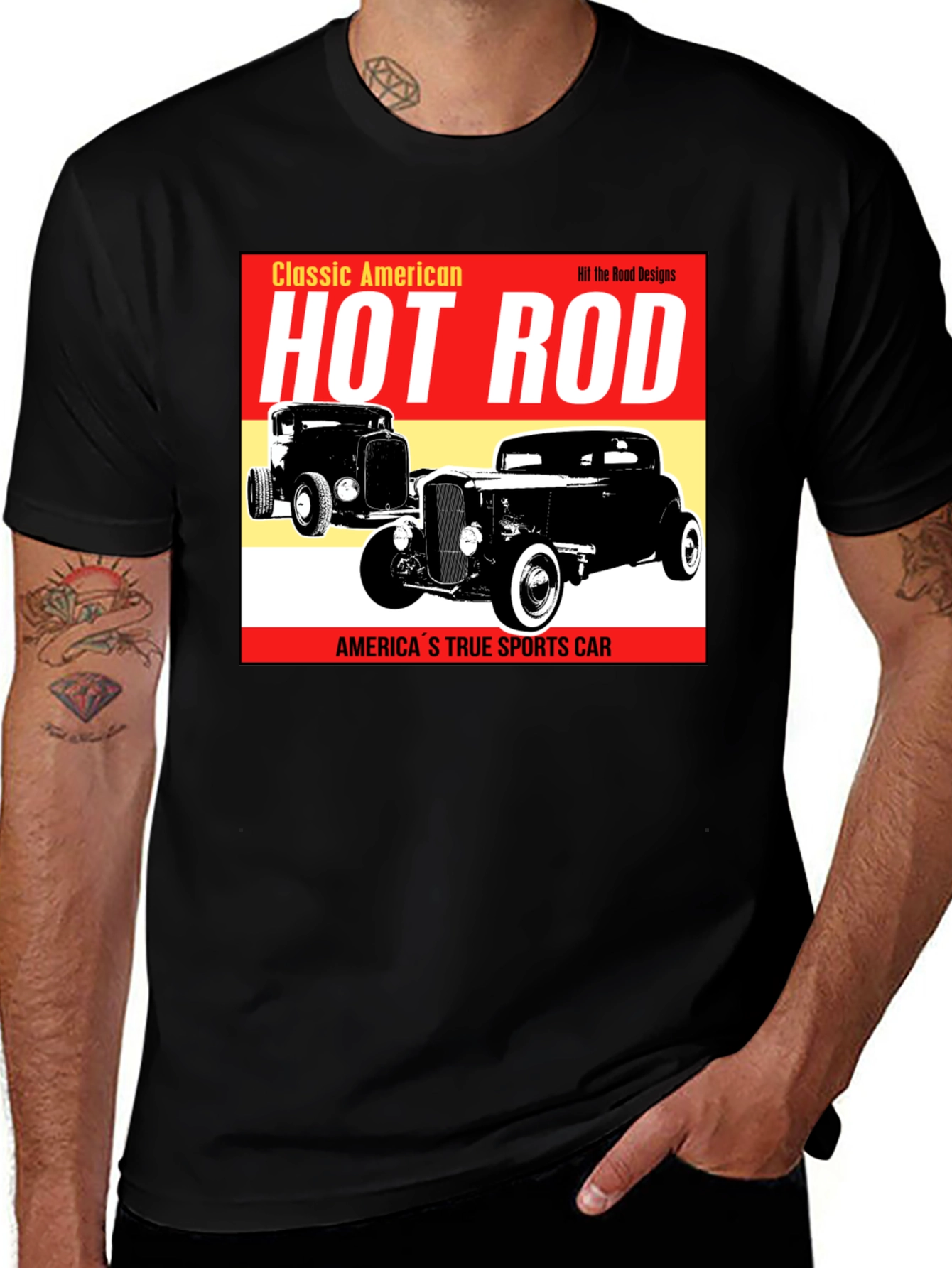 Classic American Hot Rod T-Shirt - Sports Car Tee