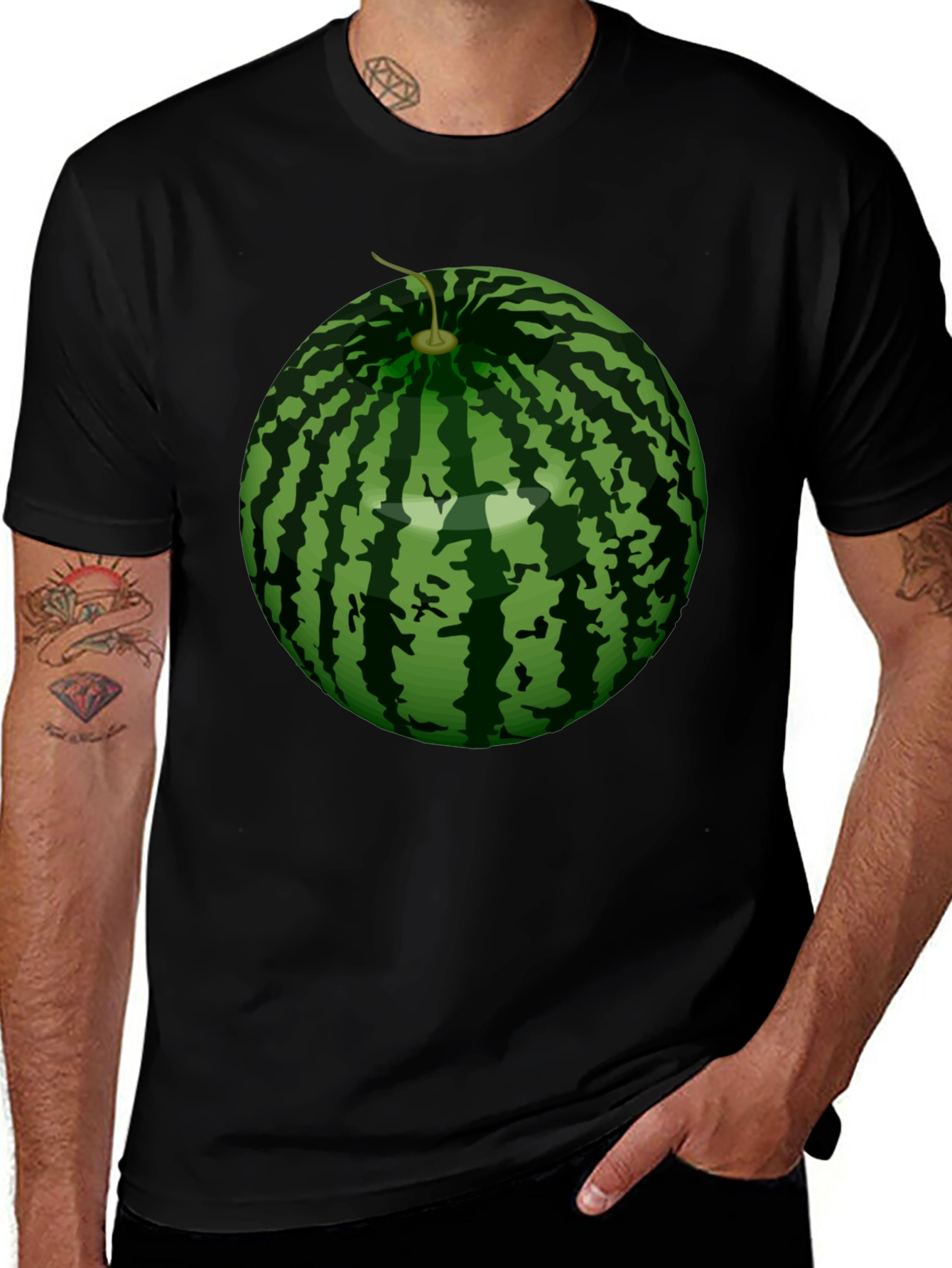 Variant 28 of Watermelon Graphic T-Shirt - Novelty Fruit Tee