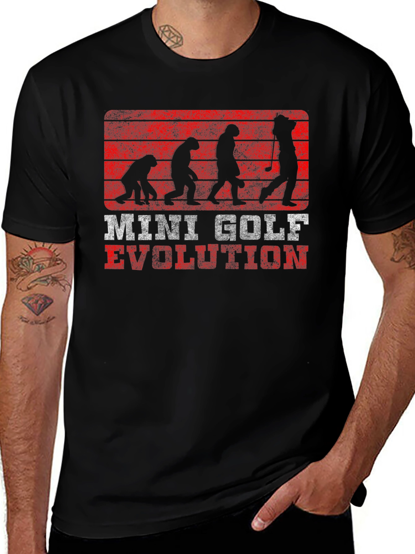 Variant 23 of Mini Golf Evolution Graphic T-Shirt