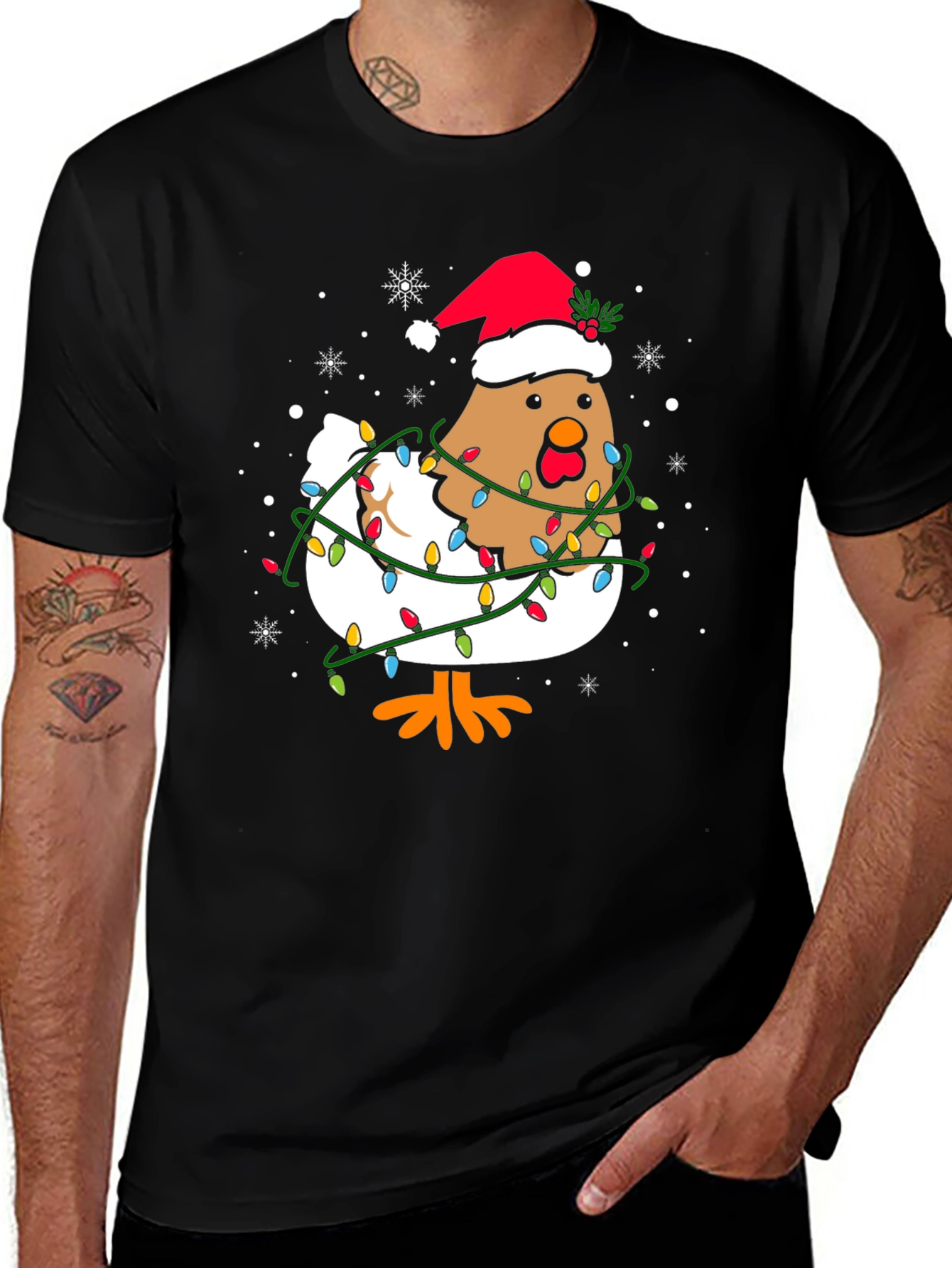 Variant 18 of Christmas Chicken Santa Hat T-Shirt